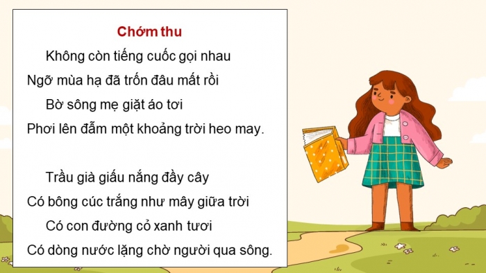 Giáo án điện tử Tiếng Việt 5 chân trời Bài 7: Chớm thu