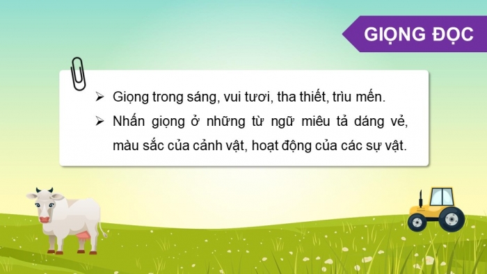 Giáo án điện tử Tiếng Việt 5 chân trời Bài 7: Bức tranh đồng quê