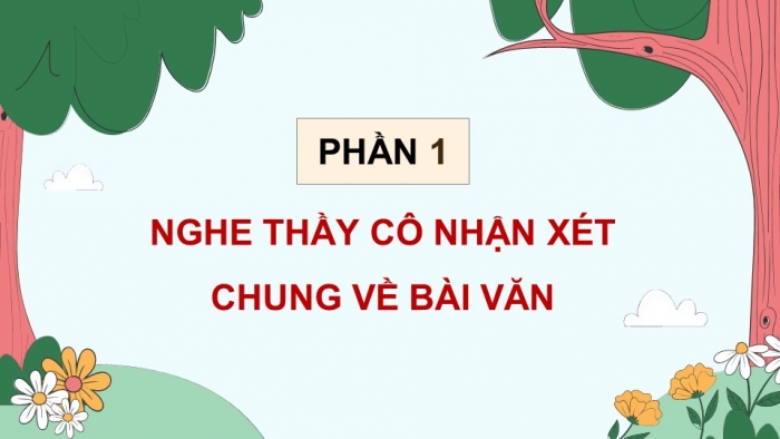 Giáo án điện tử Tiếng Việt 5 chân trời Bài 7: Trả bài văn tả phong cảnh (Bài viết số 2)