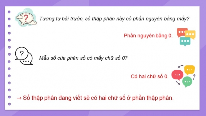 Giáo án điện tử Toán 5 cánh diều Bài 14: Số thập phân (tiếp theo)