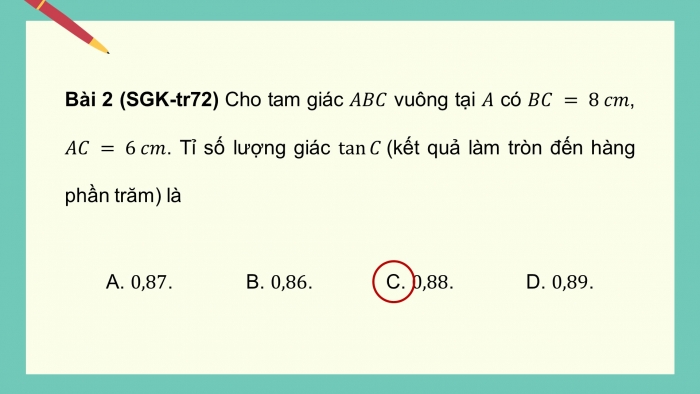 Giáo án điện tử Toán 9 chân trời Bài tập cuối chương 4