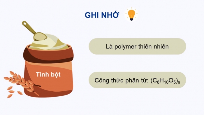 Giáo án điện tử Hoá học 12 kết nối Bài 6: Tinh bột và cellulose