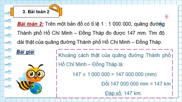 Giáo án điện tử Toán 5 chân trời Bài 15: Tỉ lệ bản đồ