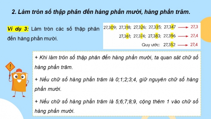 Giáo án điện tử Toán 5 chân trời Bài 22: Làm tròn số thập phân