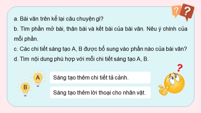 Giáo án điện tử Tiếng Việt 5 kết nối Bài 1: Tìm hiểu cách viết bài văn kể chuyện sáng tạo