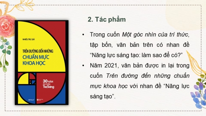 Giáo án điện tử Ngữ văn 12 kết nối Bài 3: Năng lực sáng tạo (Trích – Phan Đình Diệu)