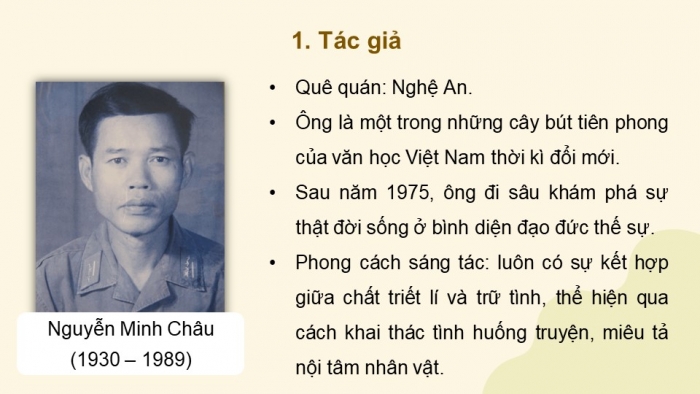 Giáo án điện tử Ngữ văn 12 cánh diều Bài 1: Chiếc thuyền ngoài xa (Nguyễn Minh Châu)