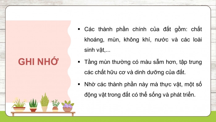 Giáo án điện tử Khoa học 5 chân trời Bài 1: Thành phần và vai trò của đất