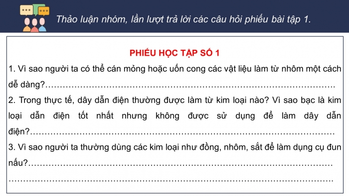 Giáo án điện tử KHTN 9 chân trời - Phân môn Hoá học Bài 16: Tính chất chung của kim loại