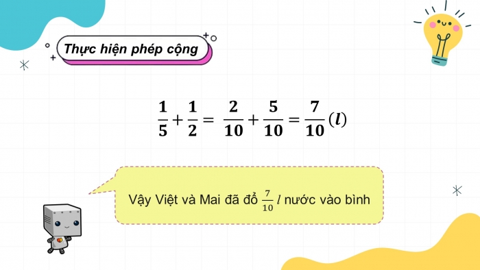 Giáo án điện tử Toán 5 kết nối Bài 6: Cộng, trừ hai phân số khác mẫu số