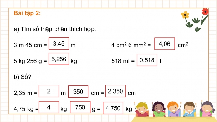 Giáo án điện tử Toán 5 kết nối Bài 14: Luyện tập chung