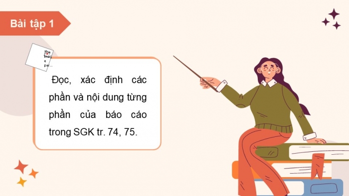 Giáo án điện tử Tiếng Việt 5 chân trời Bài 8: Viết báo cáo công việc