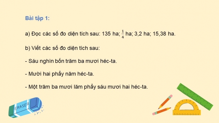 Giáo án điện tử Toán 5 cánh diều Bài 21: Héc-ta