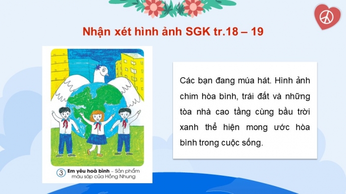 Giáo án điện tử Mĩ thuật 5 cánh diều Bài 4: Em yêu hòa bình