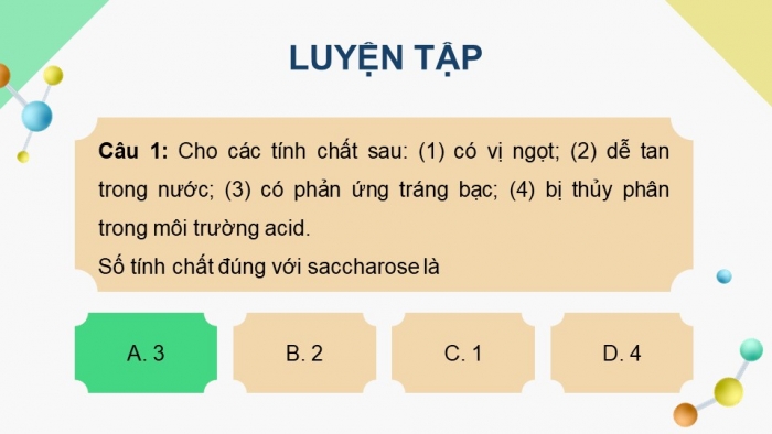 Giáo án điện tử Hoá học 12 kết nối Bài 7: Ôn tập chương 2