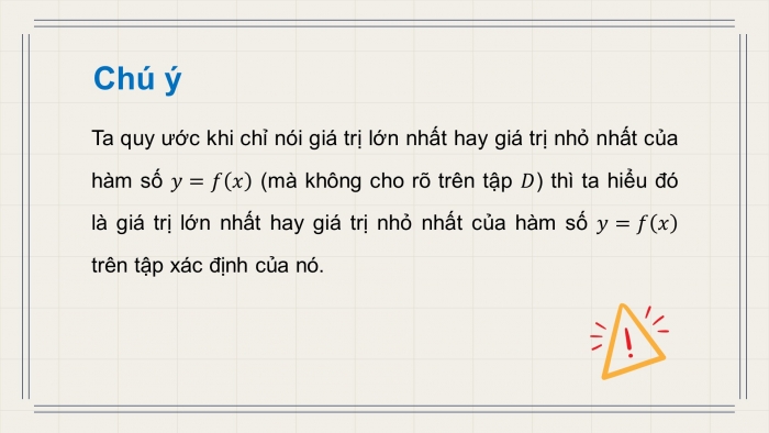 Giáo án điện tử Toán 12 chân trời Bài 2: Giá trị lớn nhất, giá trị nhỏ nhất của hàm số