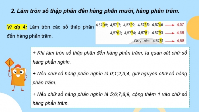 Giáo án điện tử Toán 5 chân trời Bài 22: Làm tròn số thập phân