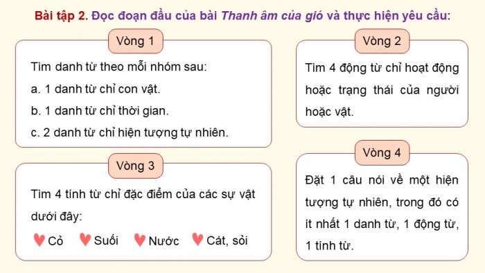 Giáo án điện tử Tiếng Việt 5 kết nối Bài 1: Luyện tập về danh từ, động từ, tính từ