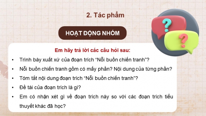 Giáo án điện tử Ngữ văn 12 kết nối Bài 1: Nỗi buồn chiến tranh (Trích – Bảo Ninh)