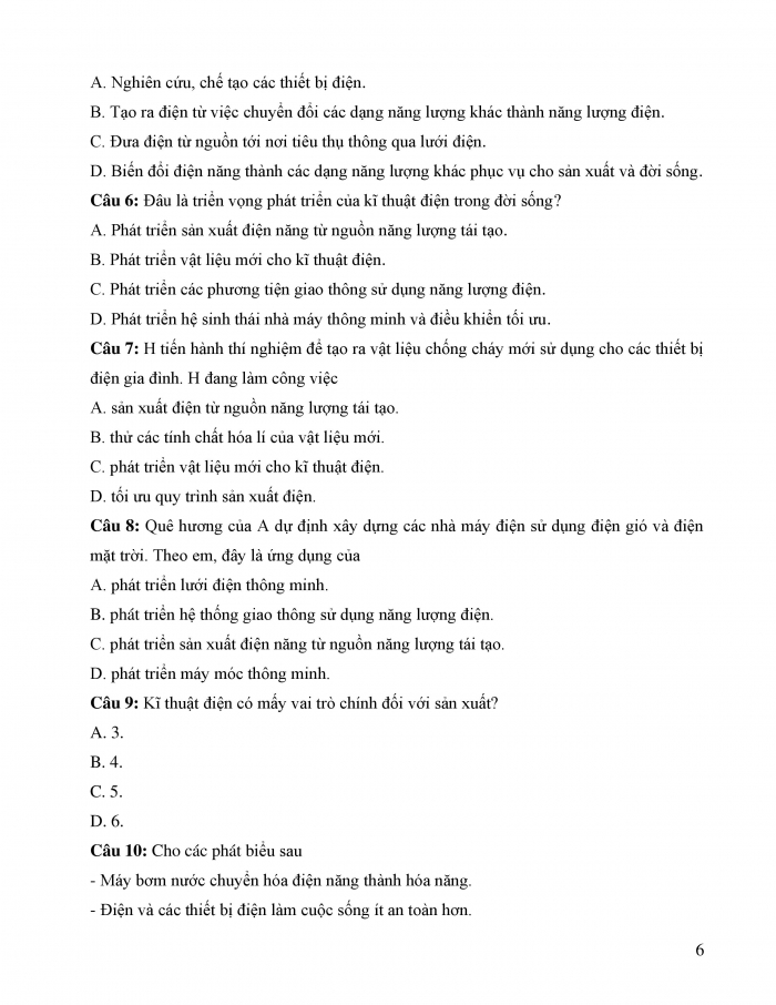 Giáo án và PPT công nghệ 12 điện - điện tử Kết nối bài Tổng kết chương I