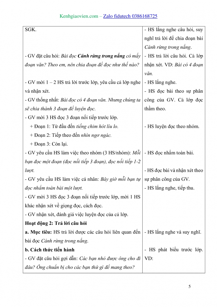 Giáo án và PPT Tiếng Việt 3 kết nối Bài 3: Cánh rừng trong nắng, Kể chuyện Sự tích loài hoa của mùa hạ