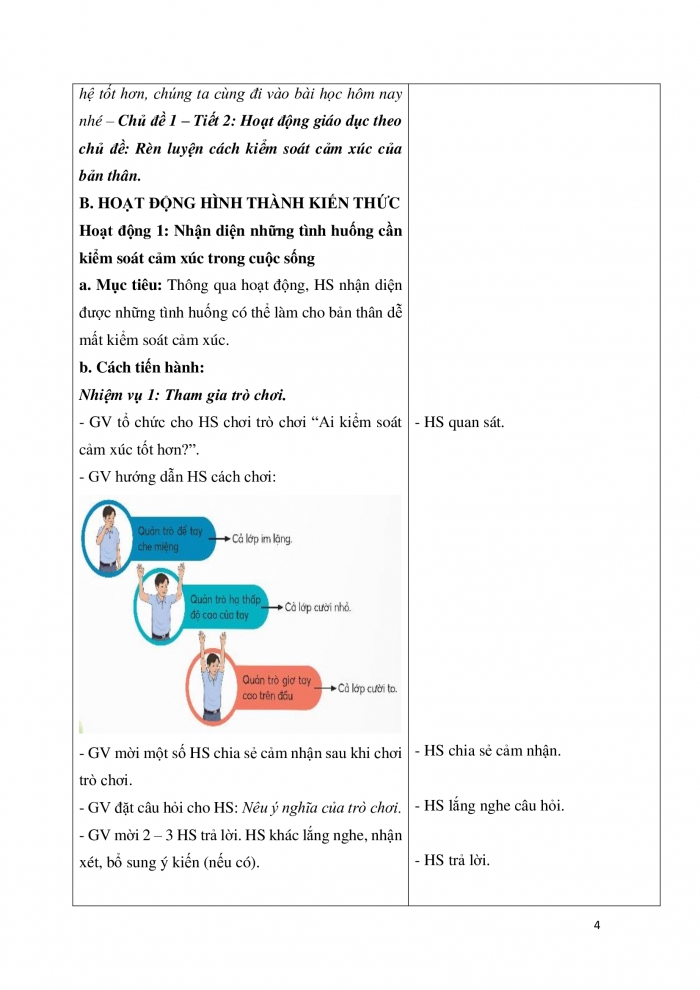 Giáo án và PPT Hoạt động trải nghiệm 5 chân trời bản 2 Chủ đề 1: Khám phá sự thay đổi của bản thân - Tuần 4