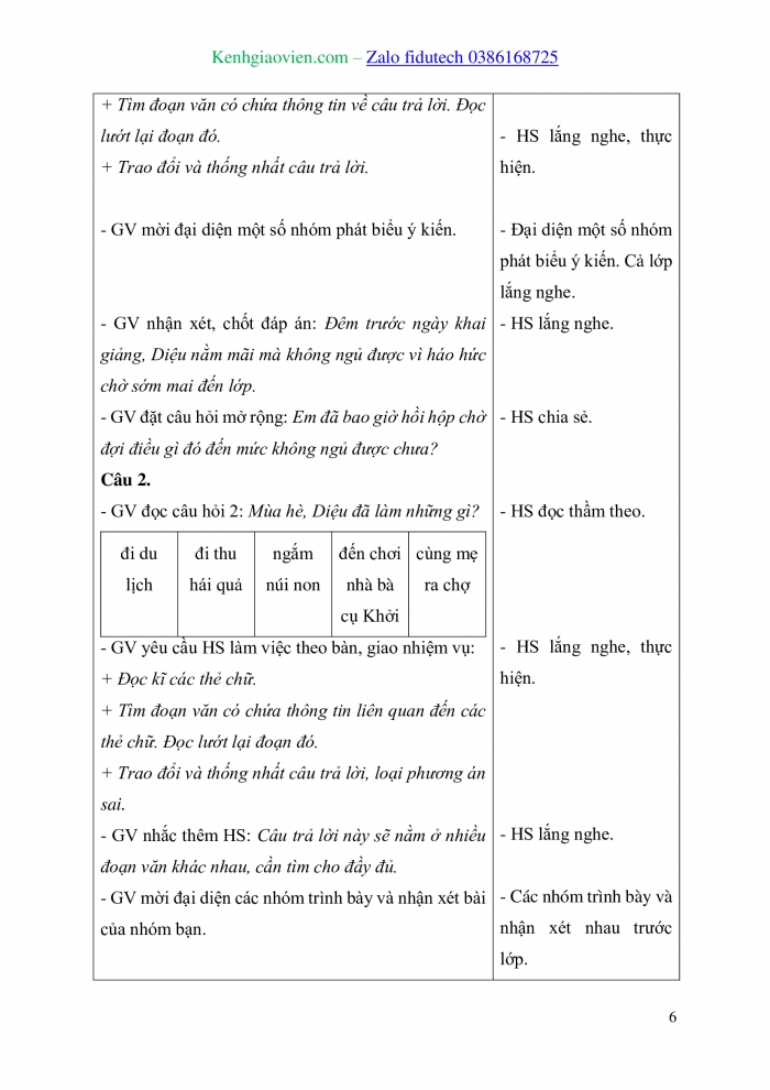 Giáo án và PPT Tiếng Việt 3 kết nối Bài 8: Mở rộng vốn từ về mùa hè, Dấu chấm, dấu hai chấm