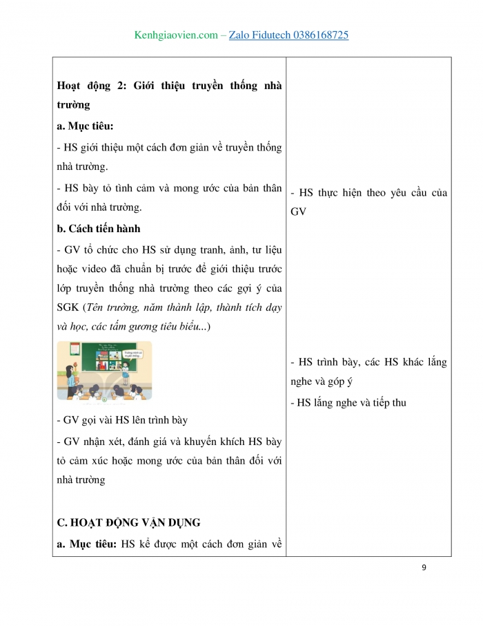 Giáo án và PPT Tự nhiên và Xã hội 3 kết nối Bài 6: Truyền thống trường em