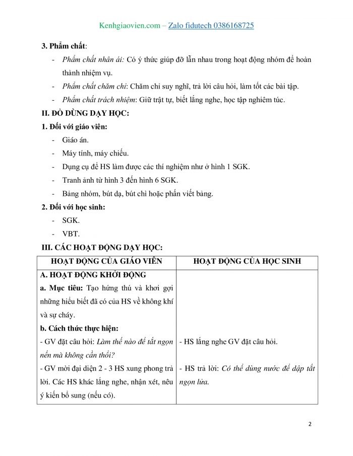 Giáo án và PPT Khoa học 4 kết nối Bài 5: Vai trò của không khí và bảo vệ bầu không khí trong lành