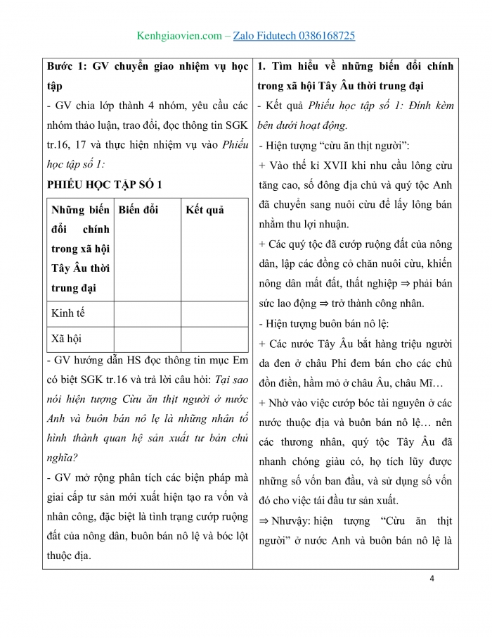 Giáo án và PPT Lịch sử 7 cánh diều Bài 5: Sự hình thành quan hệ sản xuất tư bản chủ nghĩa ở Tây Âu thời trung đại