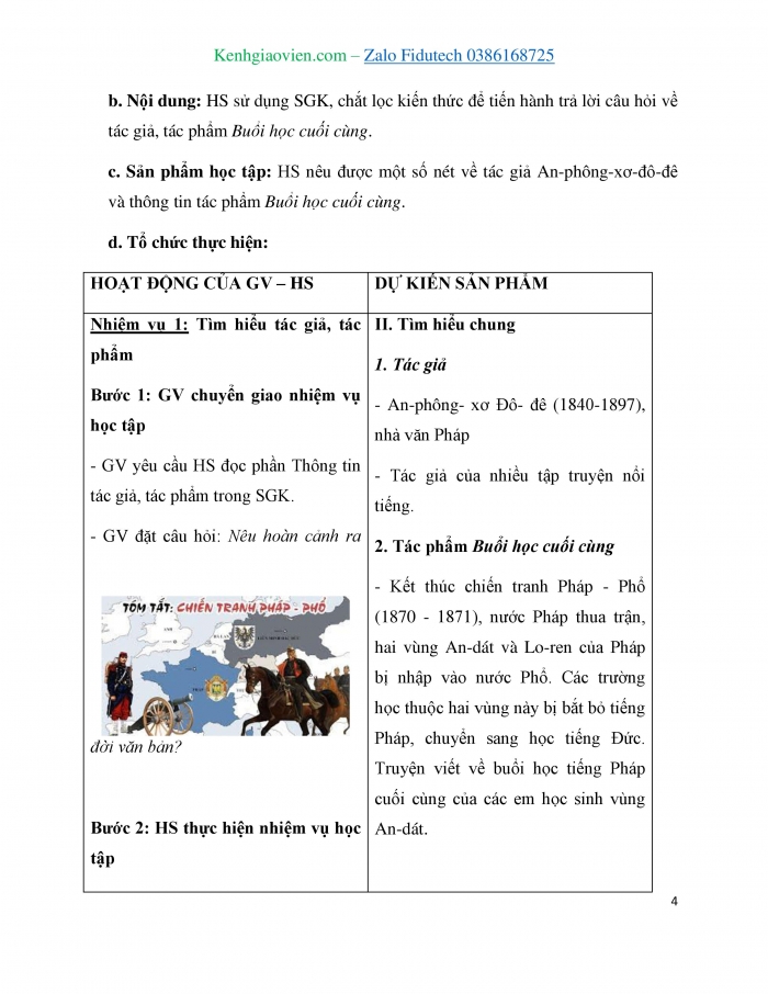 Giáo án và PPT Ngữ văn 7 cánh diều Bài 1: Buổi học cuối cùng (An-phông-xơ Đô-đê)