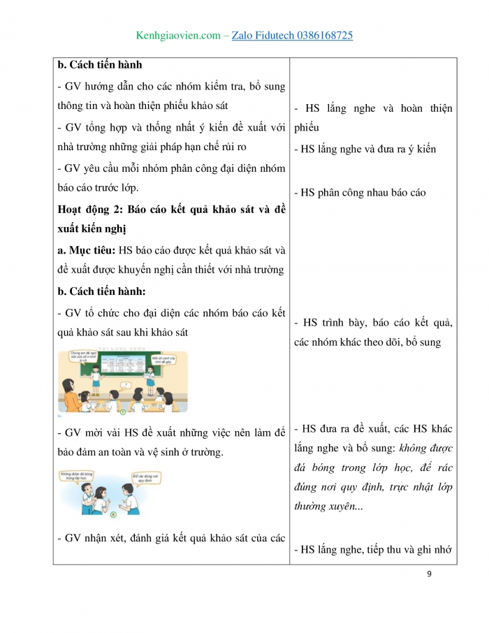 Giáo án và PPT Tự nhiên và Xã hội 3 kết nối Bài 7: Giữ an toàn và vệ sinh ở trường