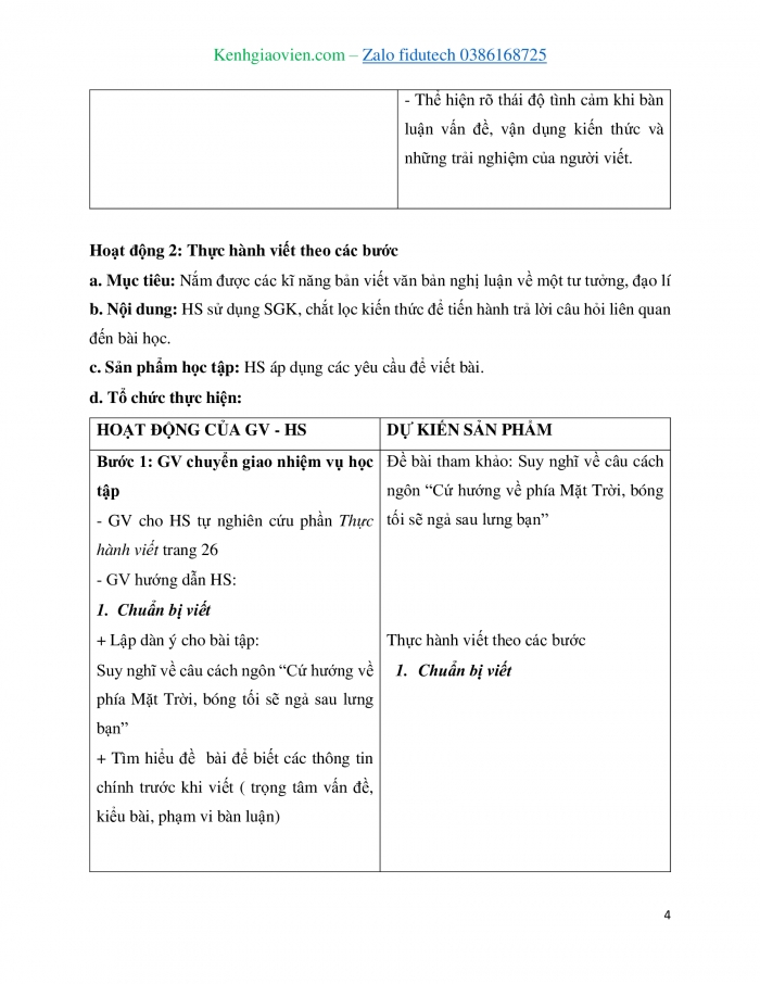 Giáo án và PPT Ngữ văn 11 cánh diều Bài 1: Viết bài nghị luận xã hội về một tư tưởng, đạo lí