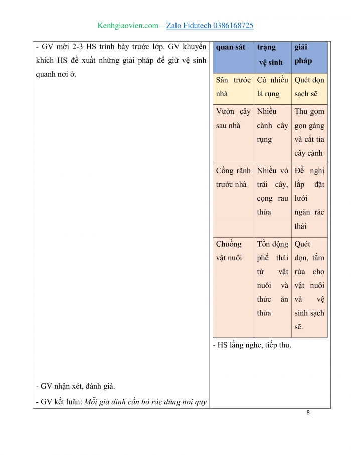 Giáo án và PPT Tự nhiên và Xã hội 3 chân trời Bài 4: Giữ vệ sinh xung quanh nhà