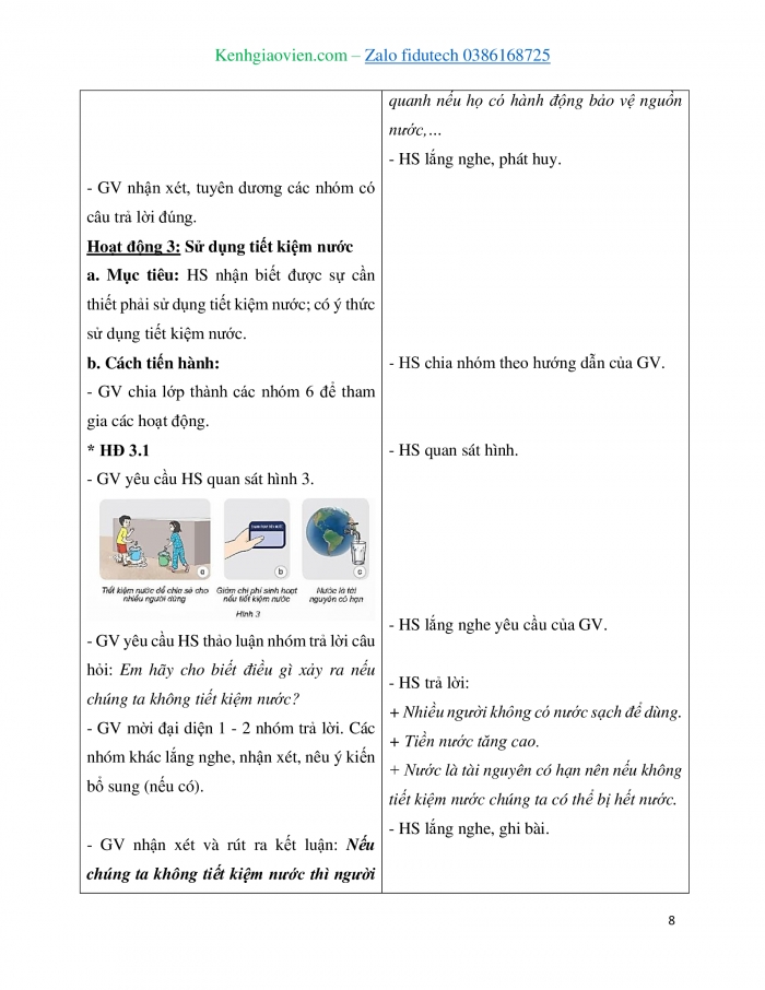 Giáo án và PPT Khoa học 4 kết nối Bài 3: Sự ô nhiễm và bảo vệ nguồn nước. Một số cách làm sạch nước