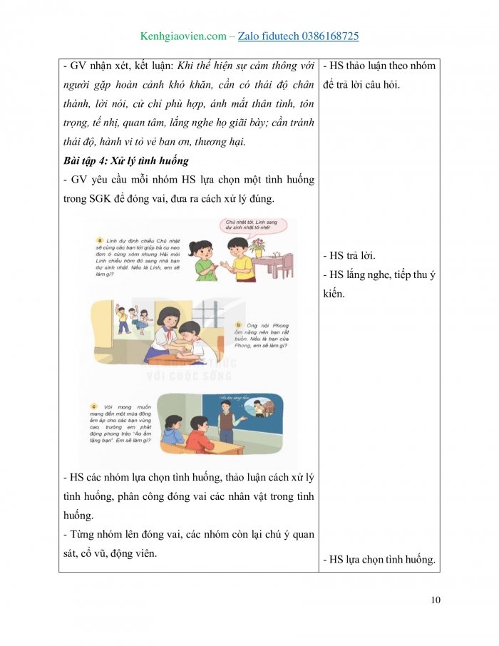 Giáo án và PPT Đạo đức 4 kết nối Bài 2: Cảm thông, giúp đỡ người gặp khó khăn