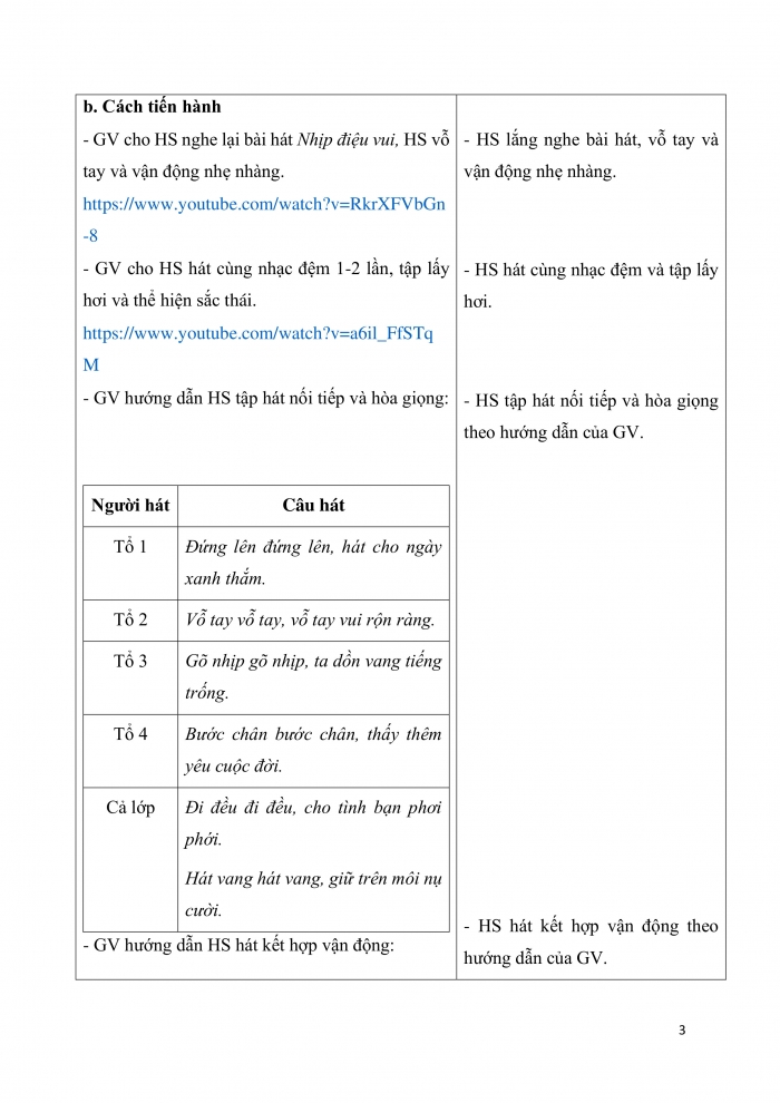 Giáo án và PPT Âm nhạc 3 cánh diều Tiết 2: Ôn tập bài hát Nhịp điệu vui, Nghe nhạc Hành khúc Ra-đét-ky