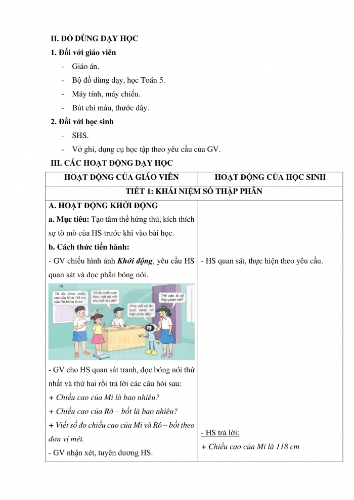 Giáo án và PPT Toán 5 Kết nối bài 10: Khái niệm số thập phân