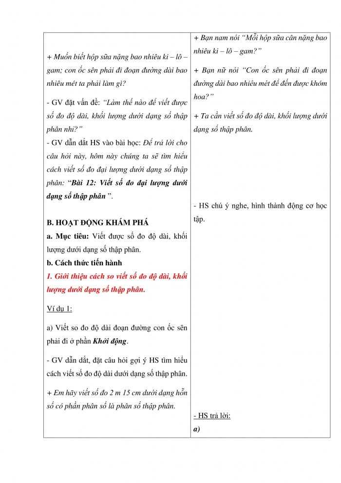 Giáo án và PPT Toán 5 Kết nối bài 12: Viết số đo đại lượng dưới dạng số thập phân