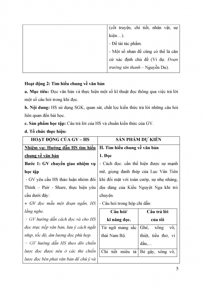 Giáo án và PPT Ngữ văn 9 cánh diều bài 2: Lục Vân Tiên cứu Kiều Nguyệt Nga (Trích Truyện Lục Vân Tiên – Nguyễn Đình Chiểu)