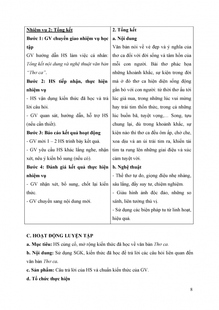 Giáo án và PPT Ngữ văn 9 chân trời bài 2: Thơ ca (Ra-xun Gam-da-tốp)