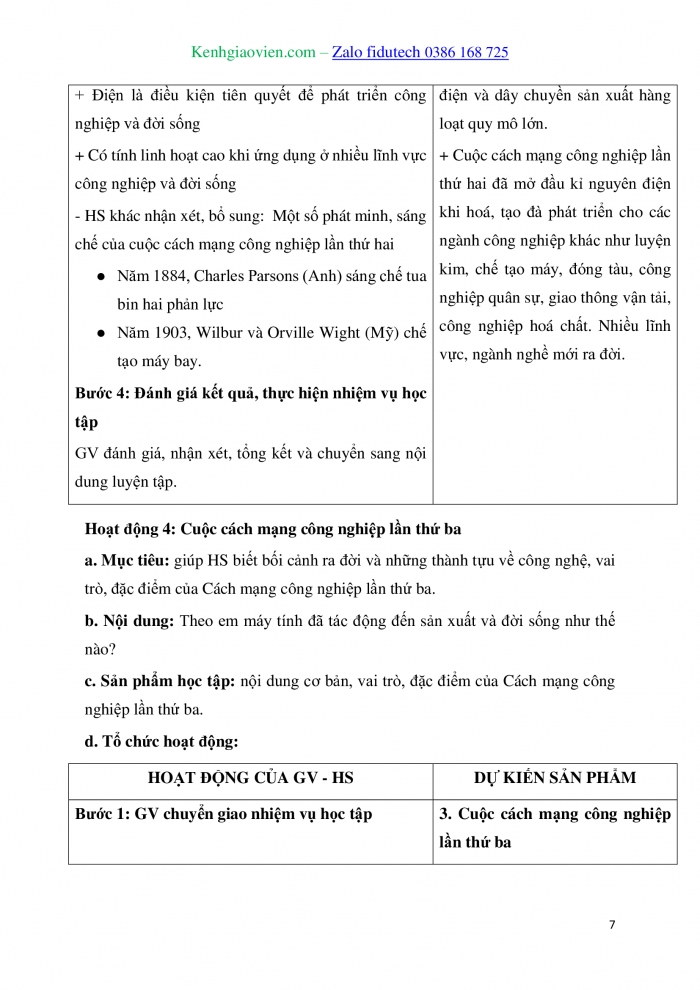 Giáo án và PPT Thiết kế và Công nghệ 10 kết nối Bài 6: Cách mạng công nghiệp