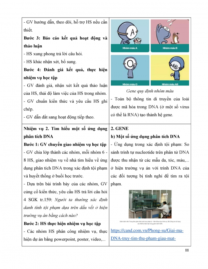 Giáo án và PPT KHTN 9 chân trời Bài 37: Nucleic acid và ứng dụng