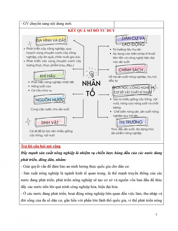 Giáo án và PPT Địa lí 9 kết nối bài 4: Nông nghiệp