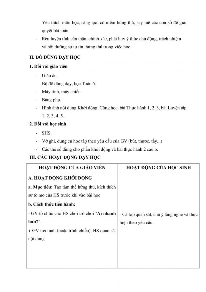 Giáo án và PPT Toán 5 Chân trời bài 4: Phân số thập phân