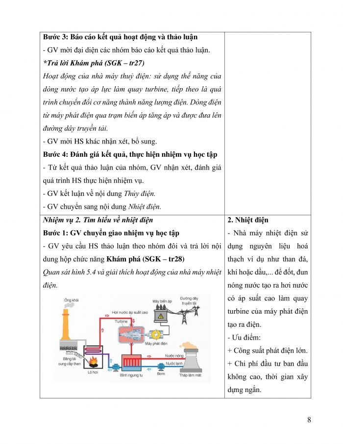 Giáo án và PPT công nghệ 12 điện - điện tử Kết nối bài 5: Sản xuất điện năng