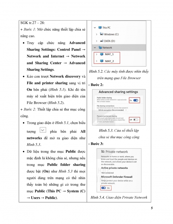 Giáo án và PPT Tin học ứng dụng 12 kết nối Bài 5: Thực hành chia sẻ tài nguyên trên mạng