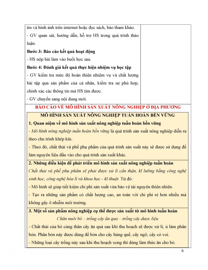 Giáo án và PPT Địa lí 9 chân trời bài 5: Thực hành Viết báo cáo về một số mô hình sản xuất nông nghiệp có hiệu quả