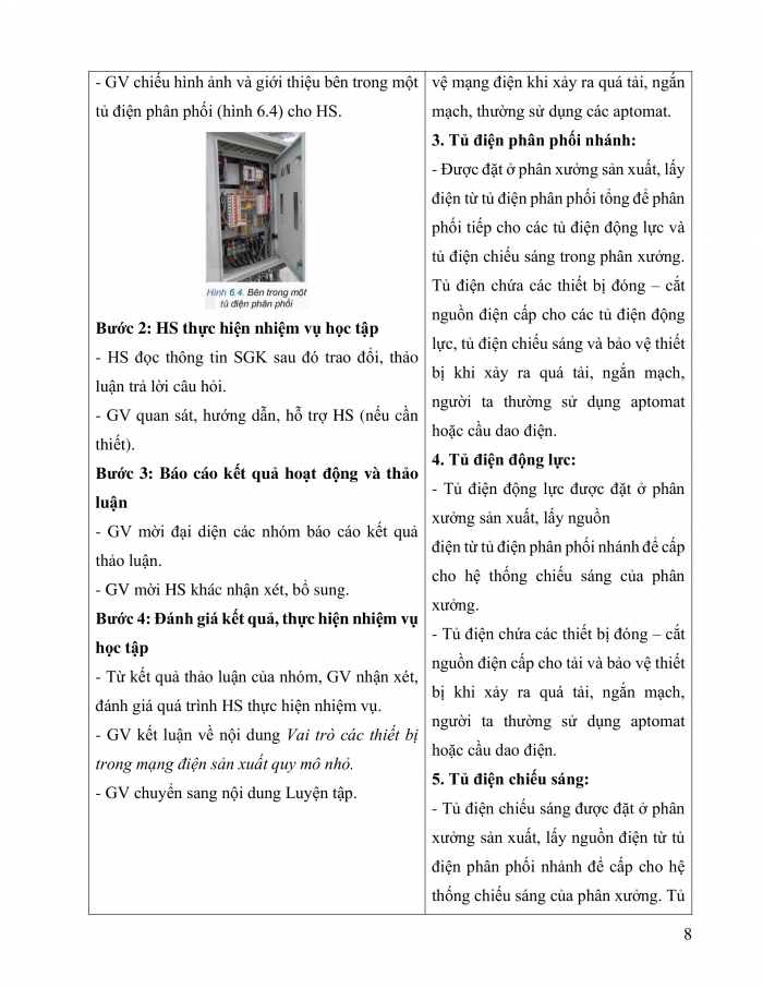 Giáo án và PPT công nghệ 12 điện - điện tử Kết nối bài 6: Mạng điện sản xuất quy mô nhỏ