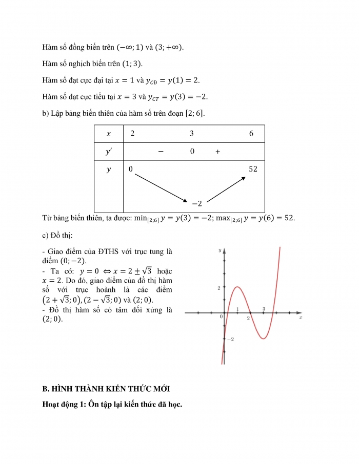 Giáo án và PPT Toán 12 kết nối bài tập cuối chương I